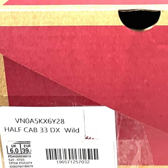 VANS Half Cab 33 DX Shoes Mid Black Camo Suede Skate Sneakers Women VN0A5KX6Y28 - Picture 2 of 11